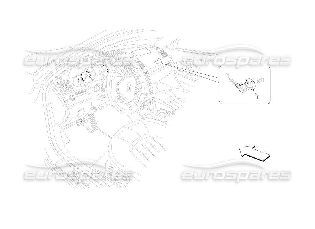 maserati qtp. (2011) 4.7 auto desactivación del airbag del pasajero diagrama de piezas