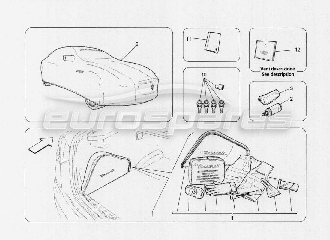 maserati qtp. v8 3.8 530bhp auto 2015 diagrama de piezas de documentación