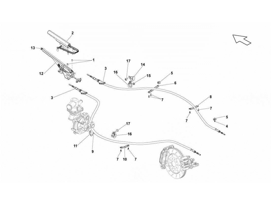 lamborghini gallardo lp560-4s update diagrama de piezas del freno de mano