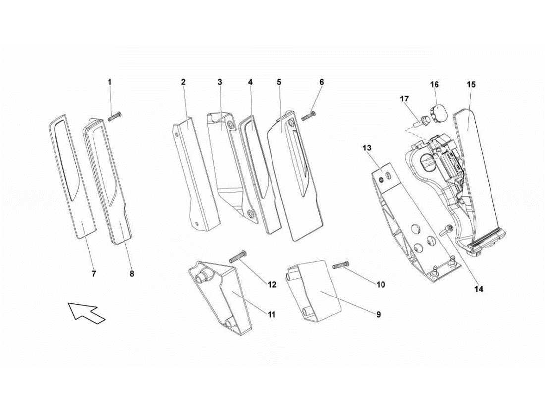 lamborghini gallardo lp560-4s update pedal acelerador diagrama de piezas