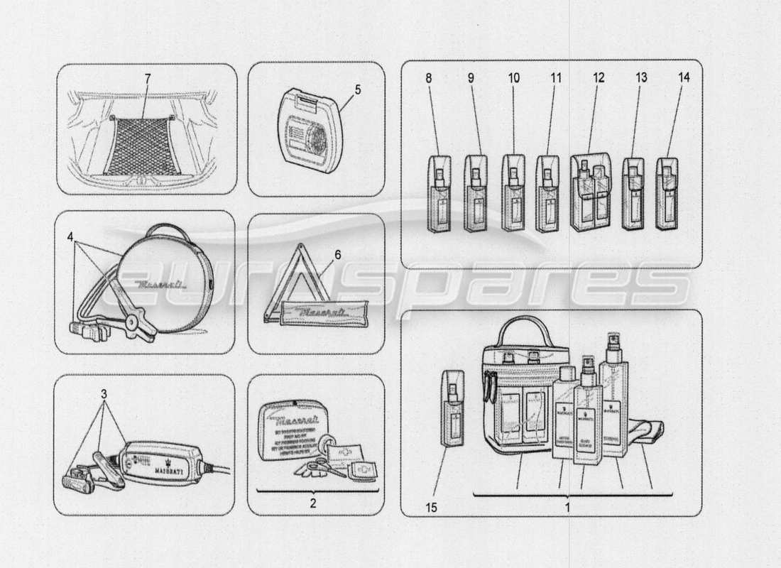 maserati qtp. v8 3.8 530bhp auto 2015 diagrama de piezas de dispositivos externos del vehículo