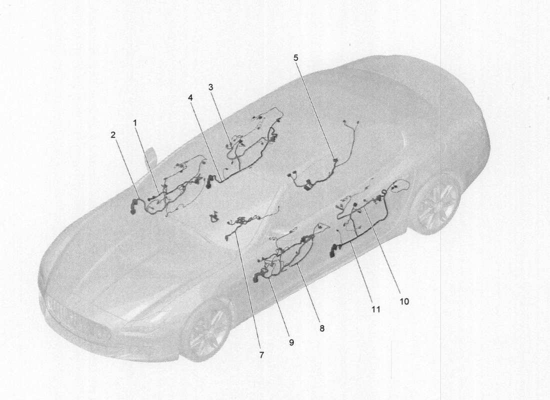 maserati qtp. v6 3.0 tds 275bhp 2017 cableado principal diagrama de piezas