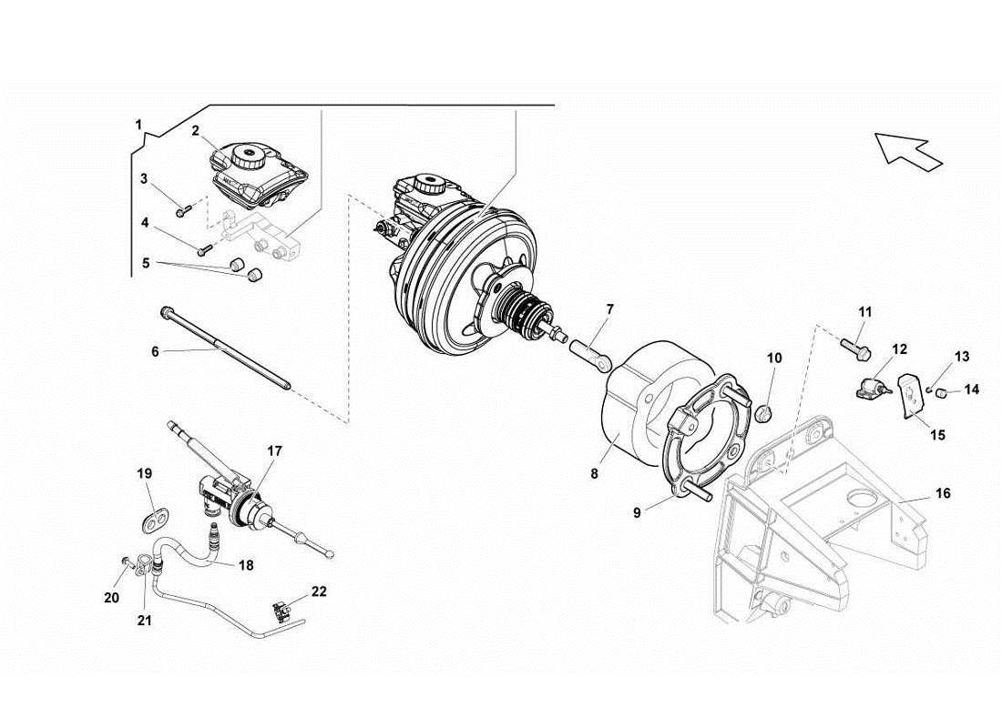 lamborghini gallardo lp570-4s perform freno de potencia diagrama de piezas