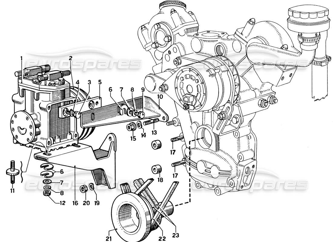 ferrari 330 gtc coupe aire acondicionado diagrama de piezas