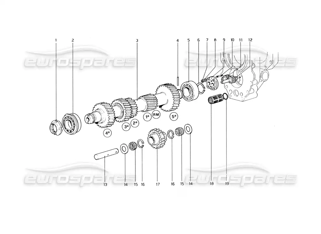 ferrari 400 gt (mechanical) bomba de aceite del eje principal (400 gt) diagrama de piezas