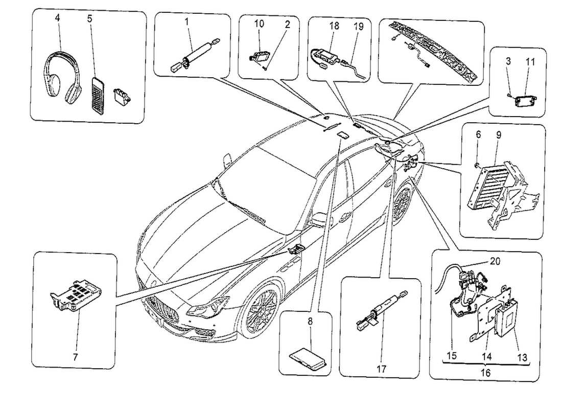 maserati qtp. v8 3.8 530bhp 2014 diagrama de partes del sistema it