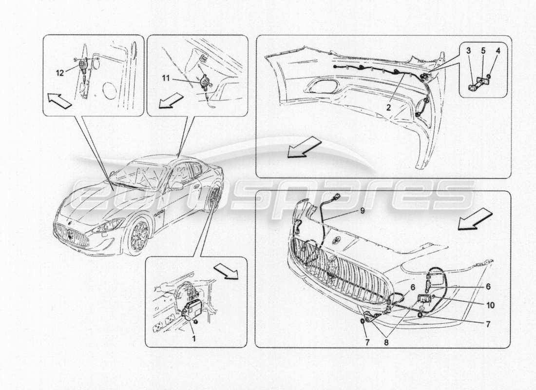 maserati granturismo special edition sensores de aparcamiento diagrama de piezas