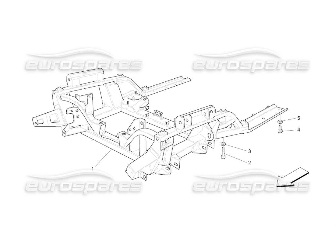 maserati qtp. (2006) 4.2 f1 diagrama de piezas del chasis delantero