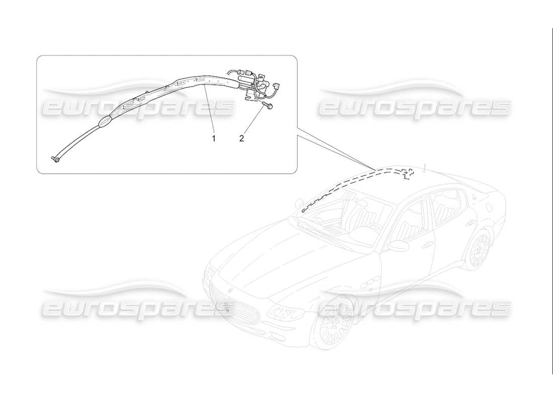 maserati qtp. (2006) 4.2 f1 sistema de bolsa de ventana diagrama de piezas