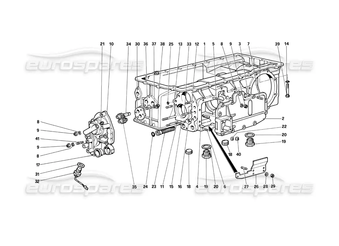 ferrari testarossa (1990) caja de cambios diagrama de piezas