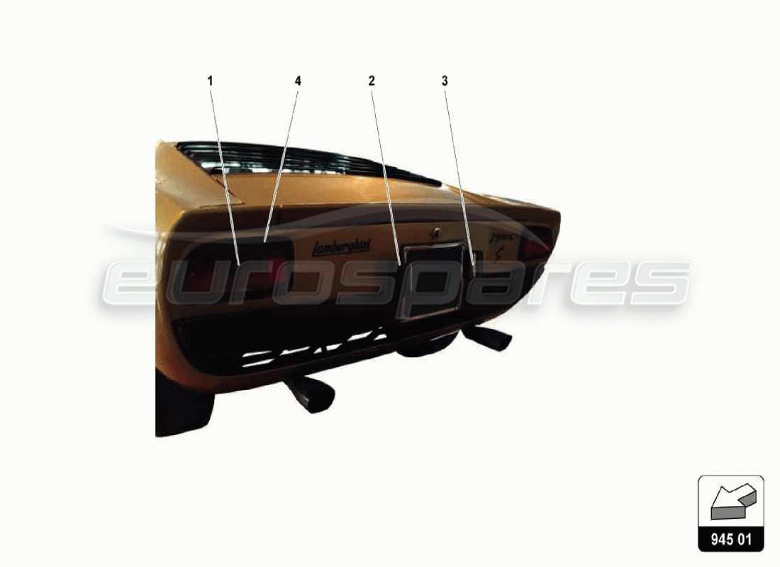lamborghini miura p400s luces diagrama de piezas