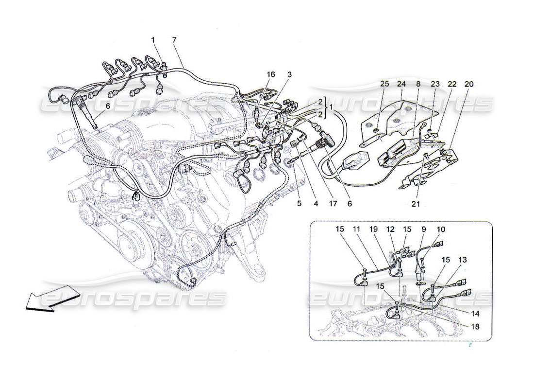 maserati qtp. (2010) 4.2 control electrónico: diagrama de piezas de control de sincronización del motor y inyección