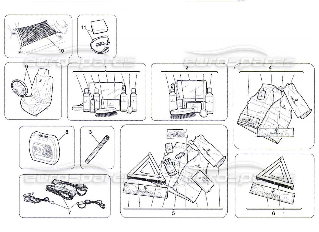 maserati qtp. (2010) 4.7 diagrama de piezas de accesorios posventa