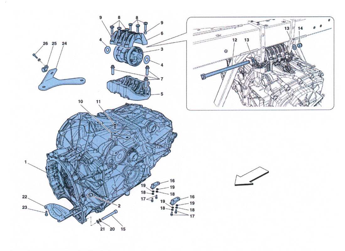 ferrari 458 challenge diagrama de piezas de scatole cambio