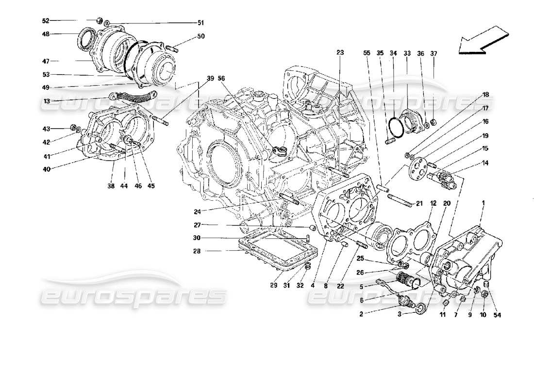 ferrari mondial 3.4 t coupe/cabrio tapas de caja de cambios - válido para coches con 4p diagrama de piezas