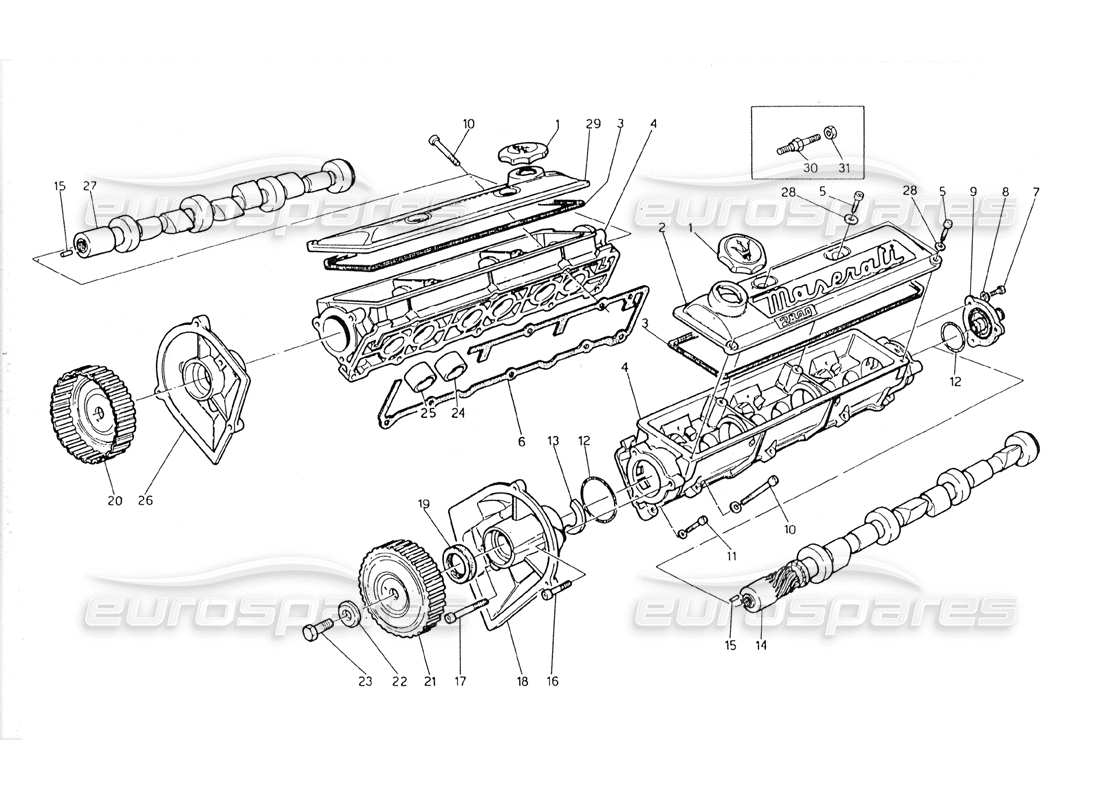 maserati 228 diagrama de piezas de sincronización