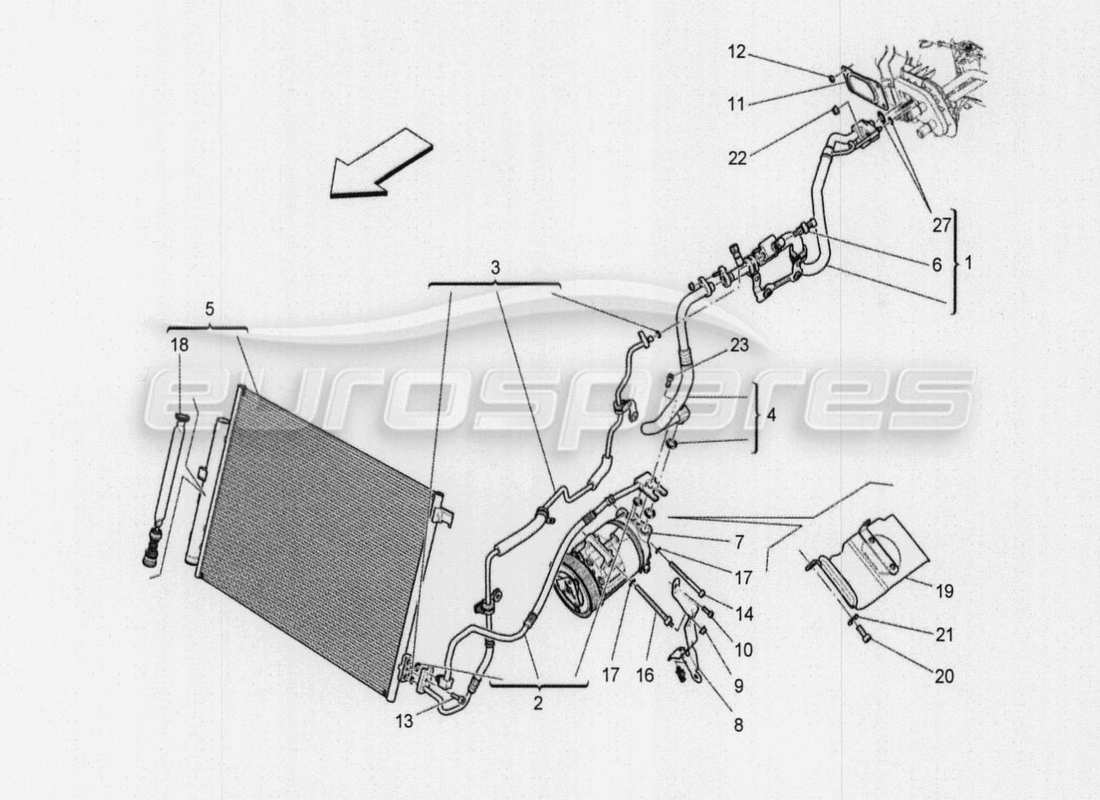 maserati qtp. v8 3.8 530bhp auto 2015 unidad a c: diagrama de piezas de los dispositivos del tablero