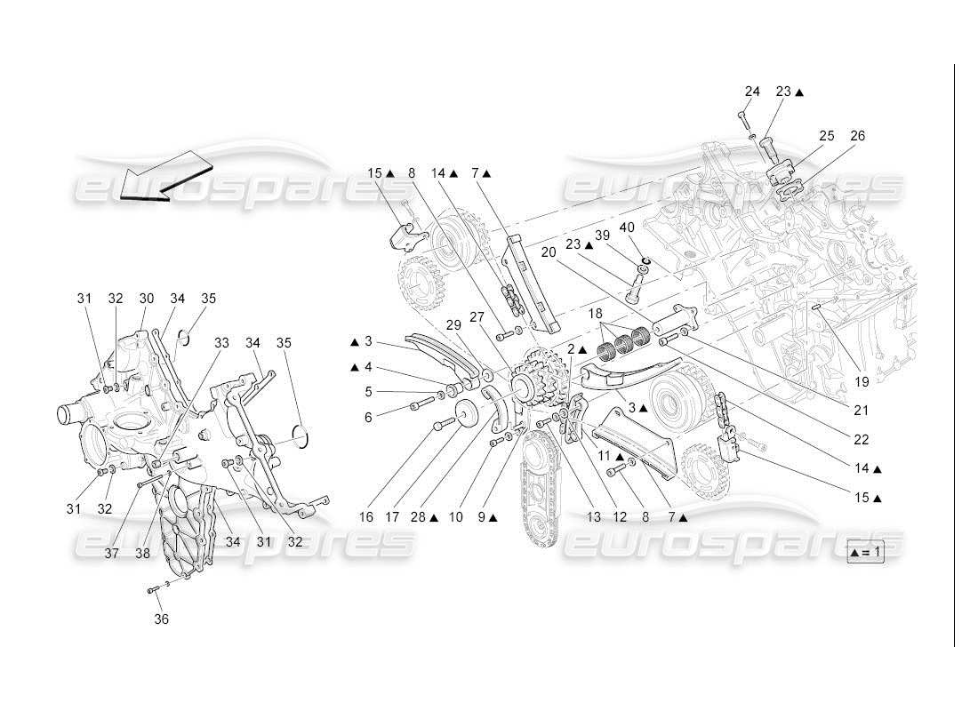 maserati qtp. (2007) 4.2 auto diagrama de piezas de sincronización