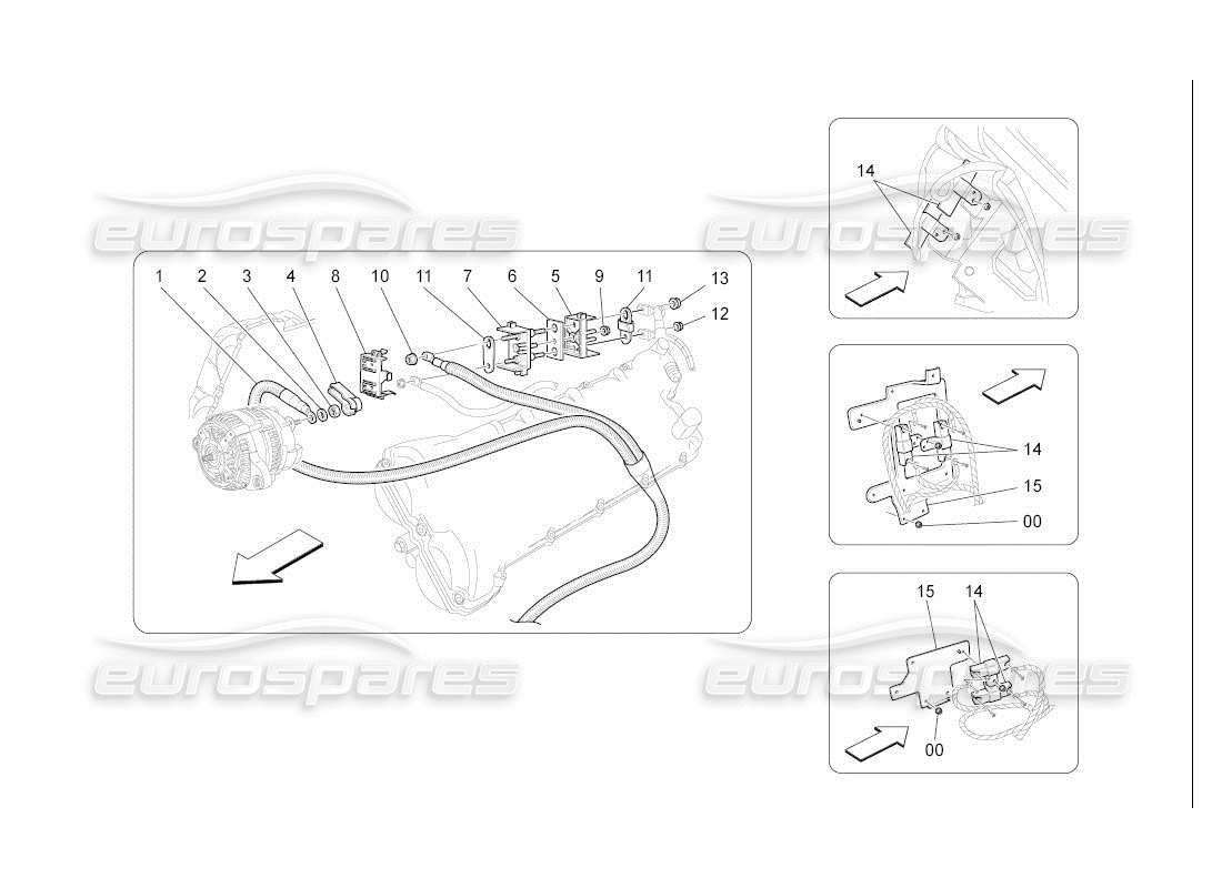maserati qtp. (2007) 4.2 auto diagrama de piezas de cableado principal