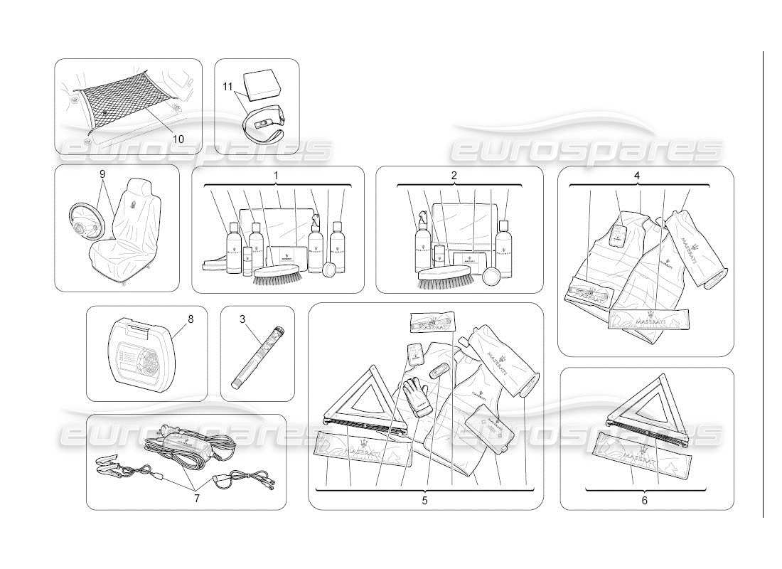 maserati qtp. (2007) 4.2 auto diagrama de piezas de accesorios posventa