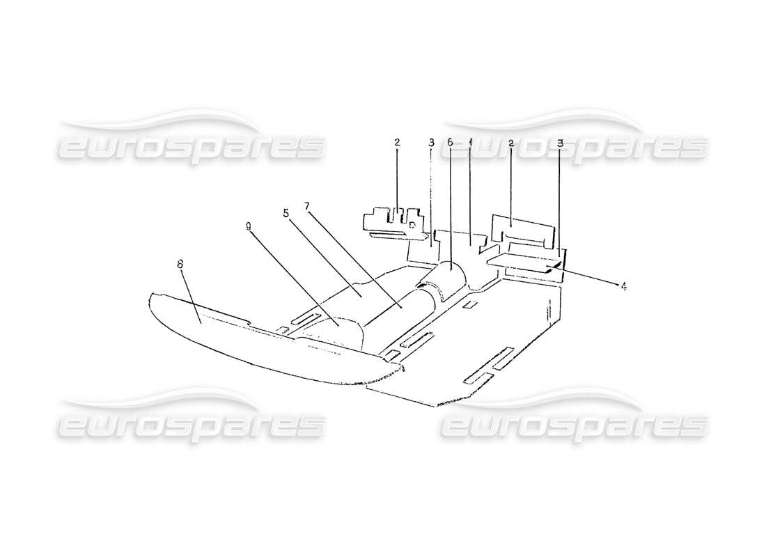 ferrari 275 (pininfarina coachwork) gruppo feltri bitumati (fvn 79 per quatro riguardi ie figura no 1-2) diagrama de piezas