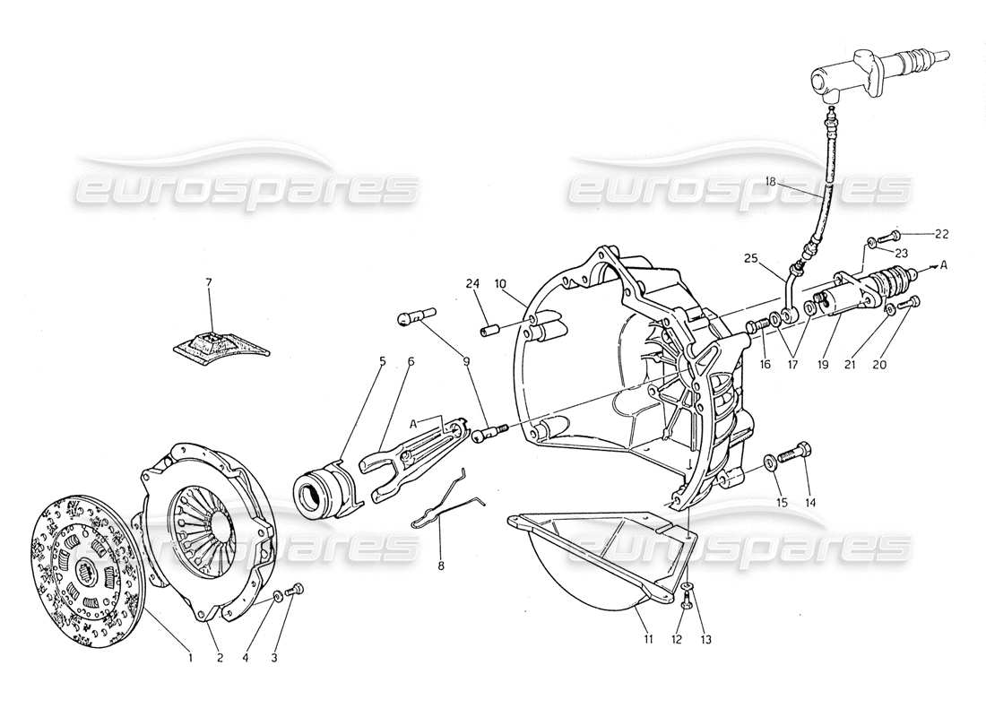 maserati 228 embrague diagrama de piezas