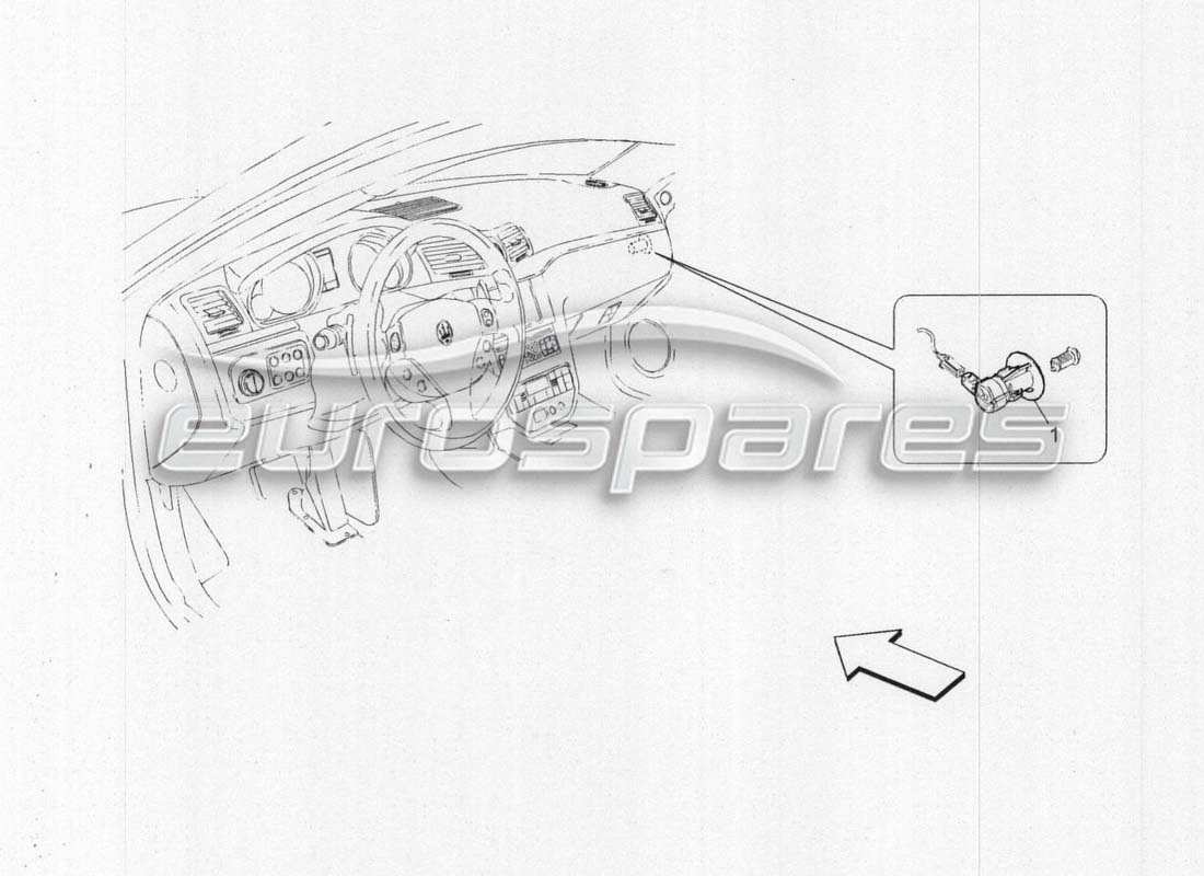 maserati grancabrio mc centenario sistema de airbag del pasajero diagrama de piezas
