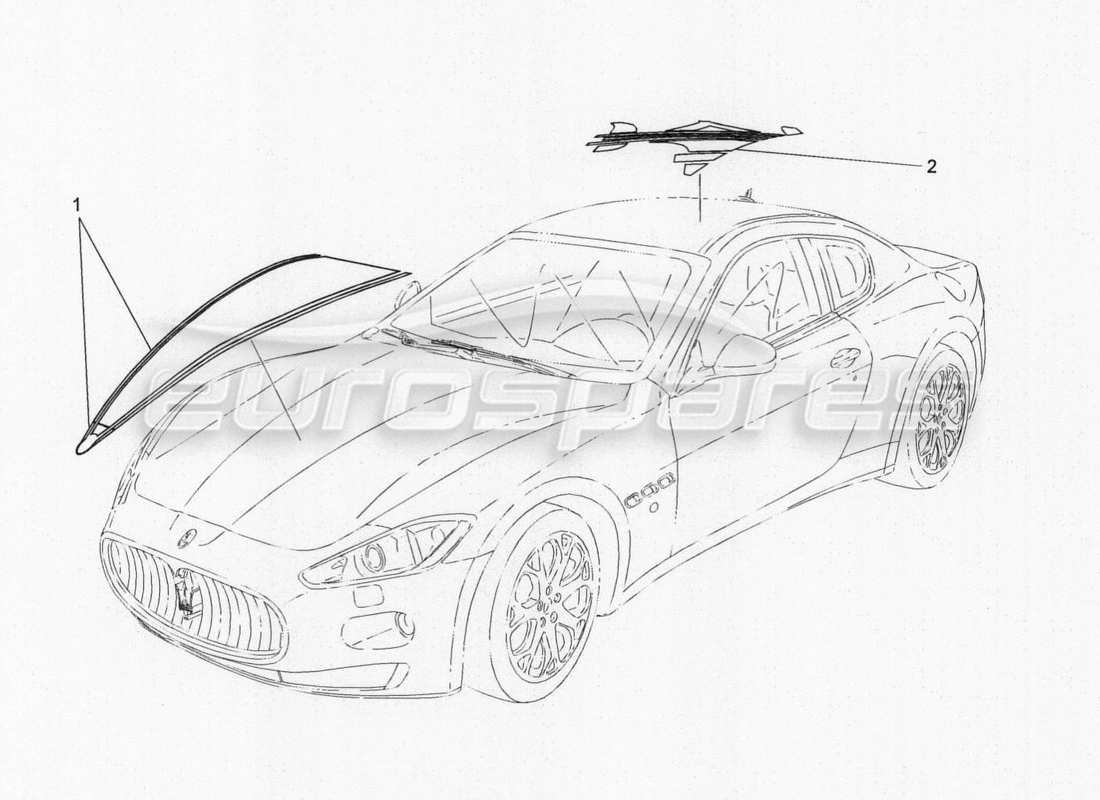 maserati granturismo special edition protectores, embellecedores y paneles de cobertura diagrama de piezas