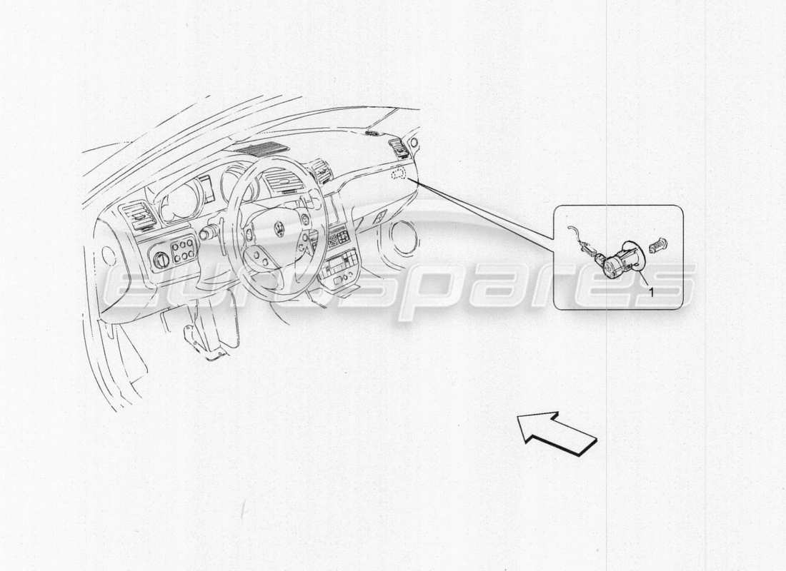 maserati granturismo special edition bolsa de aire del pasajero diagrama de piezas