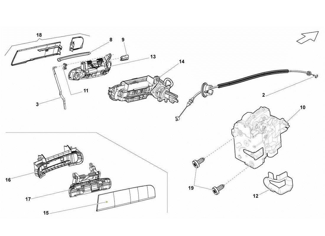lamborghini gallardo lp560-4s update diagrama de piezas de puertas