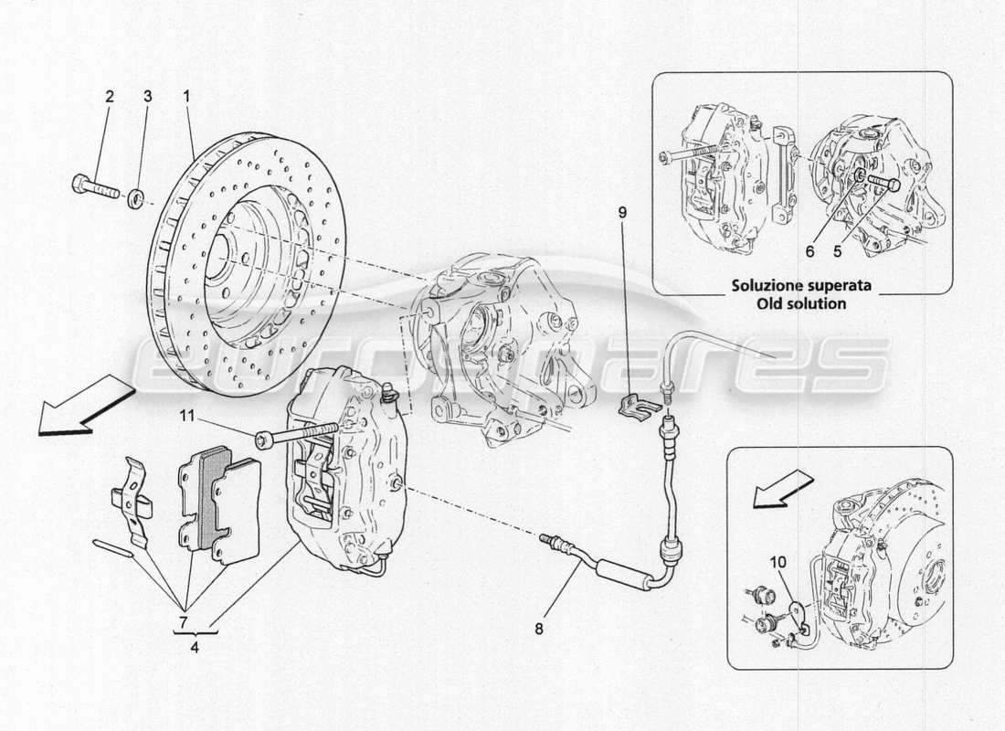 maserati granturismo special edition braking devices on rear wheels diagrama de piezas