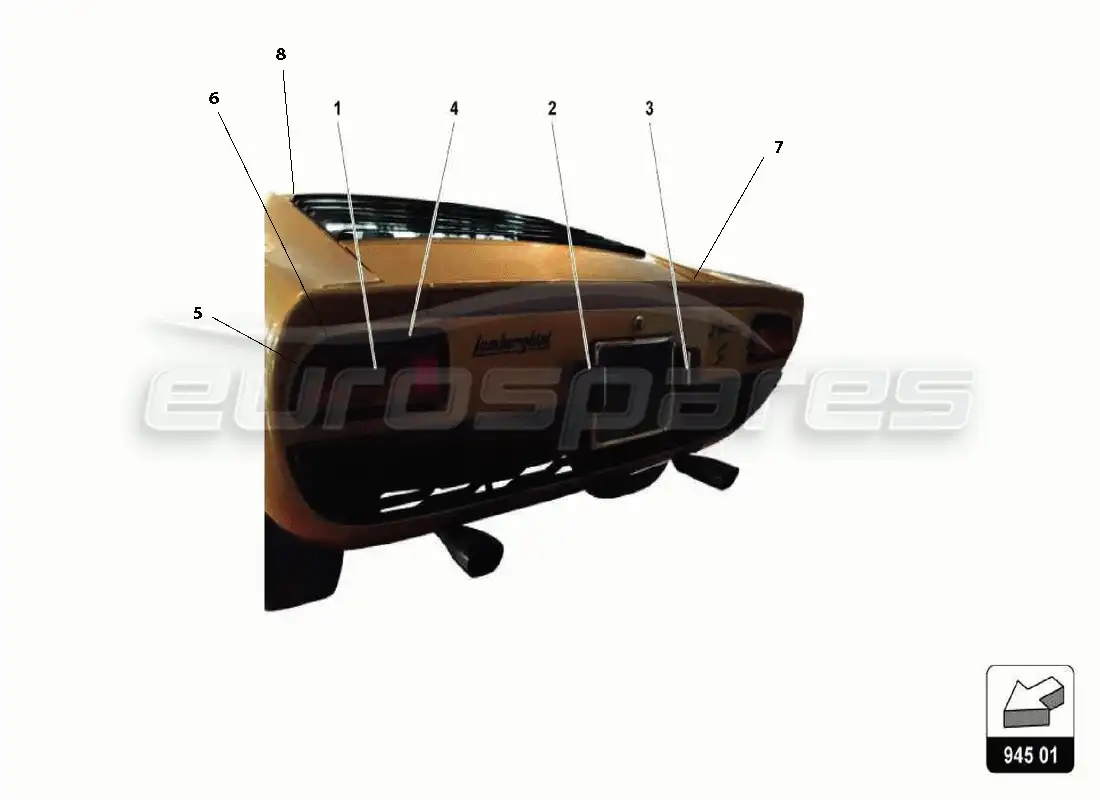 lamborghini miura p400 luces y gomas diagrama de piezas