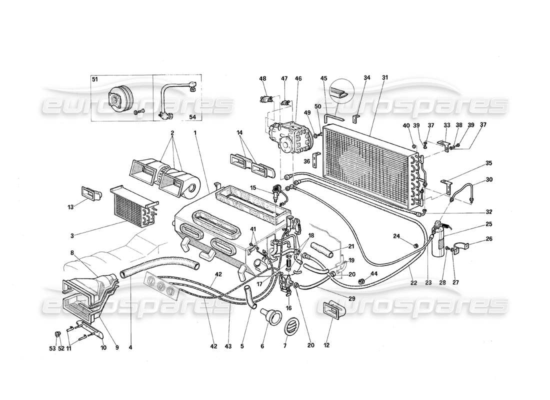 maserati qtp.v8 4.9 (s3) 1979 acondicionamiento diagrama de piezas