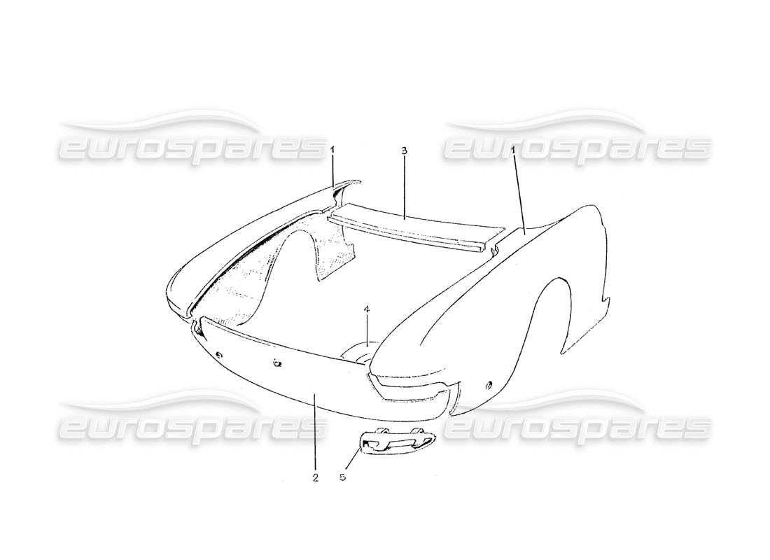ferrari 275 (pininfarina coachwork) diagrama de piezas del gruppo rivestinento posteriore