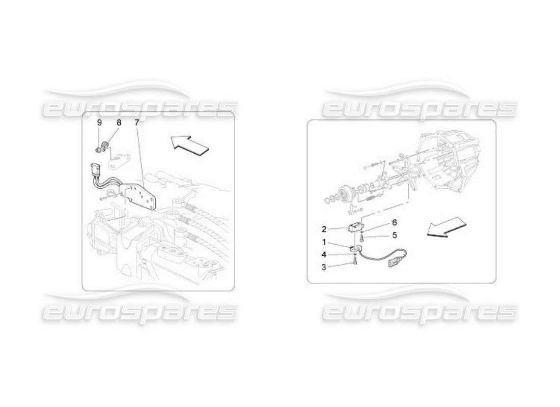 maserati qtp. (2005) 4.2 control electrónico del embrague para el diagrama de piezas de la caja de cambios f1