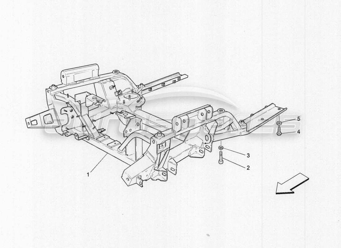 maserati granturismo special edition front underchassis diagrama de piezas