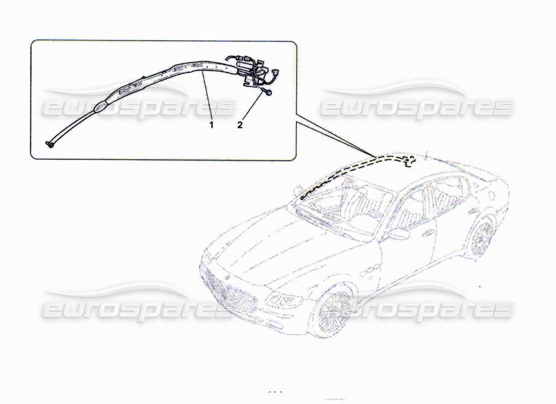 maserati qtp. (2010) 4.7 sistema de bolsa de ventana diagrama de piezas