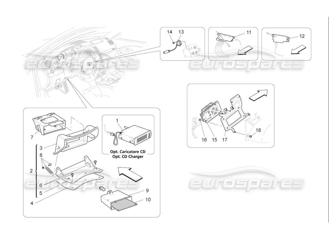 maserati qtp. (2008) 4.2 auto diagrama de partes del sistema it