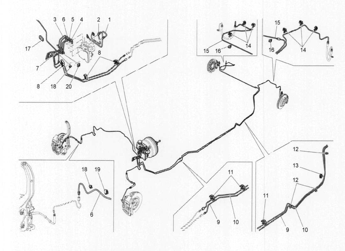 maserati qtp. v6 3.0 bt 410bhp 2015 diagrama de partes de líneas