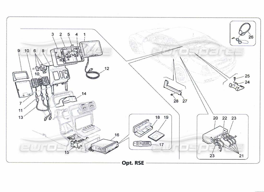 maserati qtp. (2010) 4.7 sistema de ti diagrama de piezas