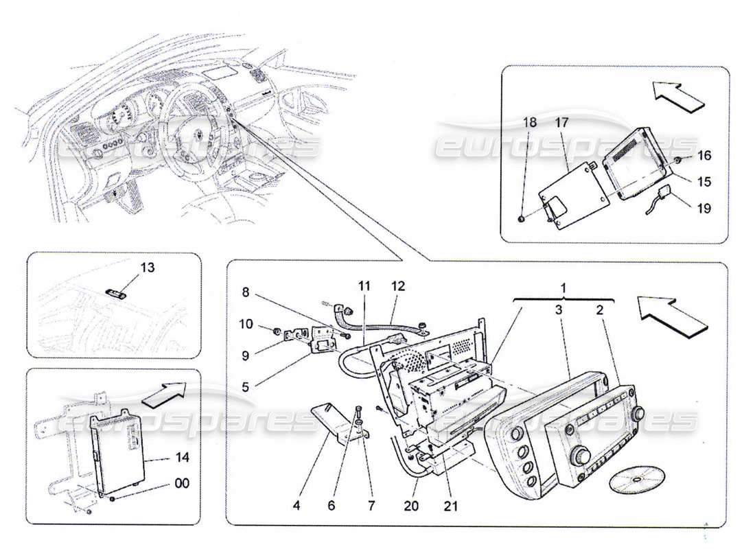 maserati qtp. (2010) 4.7 diagrama de partes del sistema it