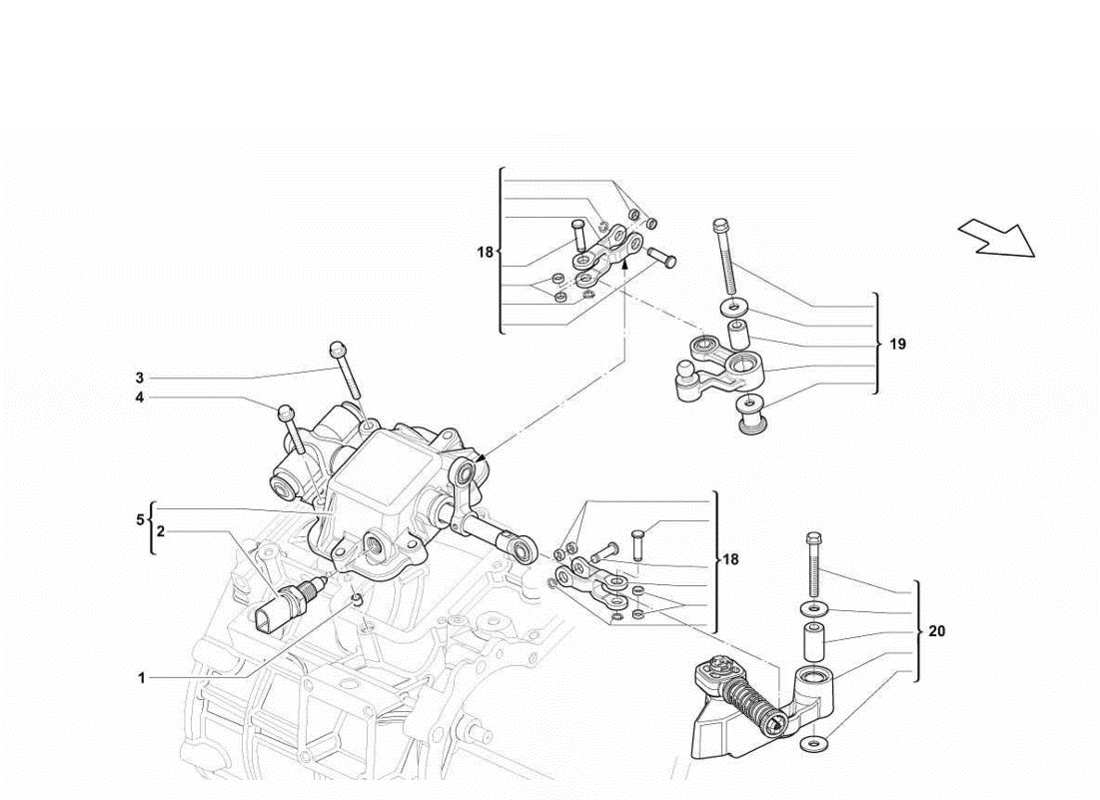 lamborghini gallardo lp560-4s update actuador mecánico diagrama de piezas