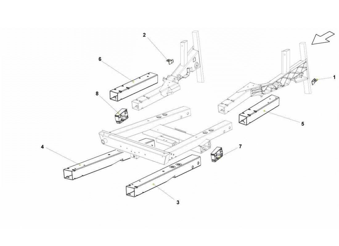 lamborghini gallardo lp560-4s update diagrama de piezas de los elementos del marco frontal