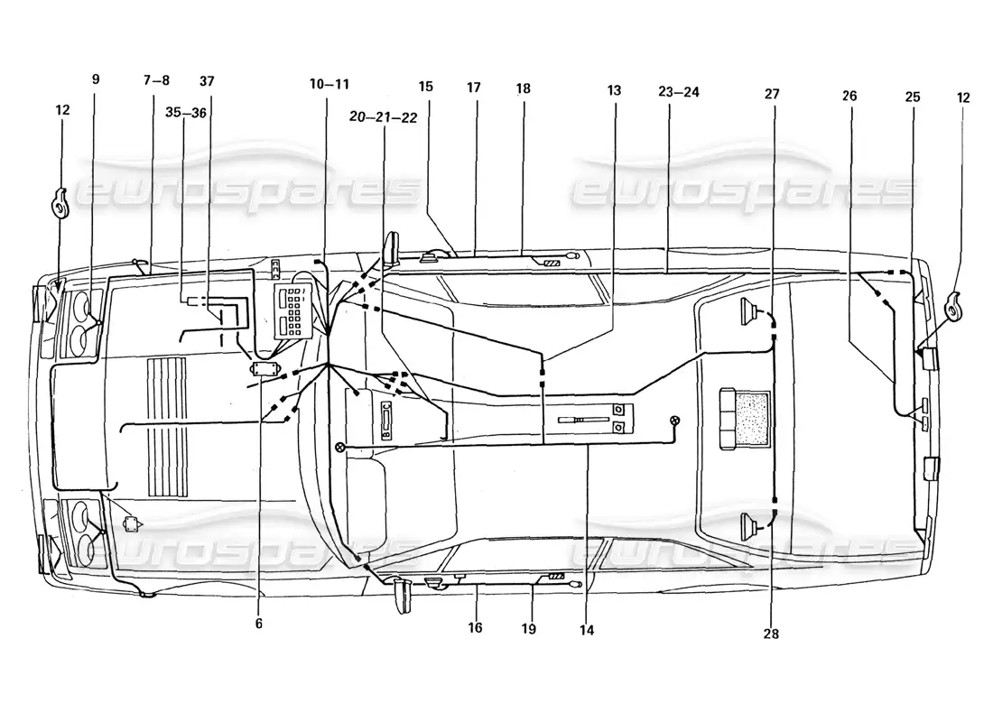 ferrari 412 (coachwork) telar de coches diagrama de piezas