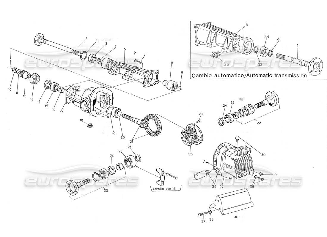 maserati 228 diagrama de pieza diferencial