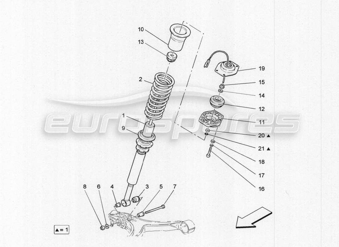 maserati granturismo special edition dispositivos amortiguadores delanteros diagrama de piezas