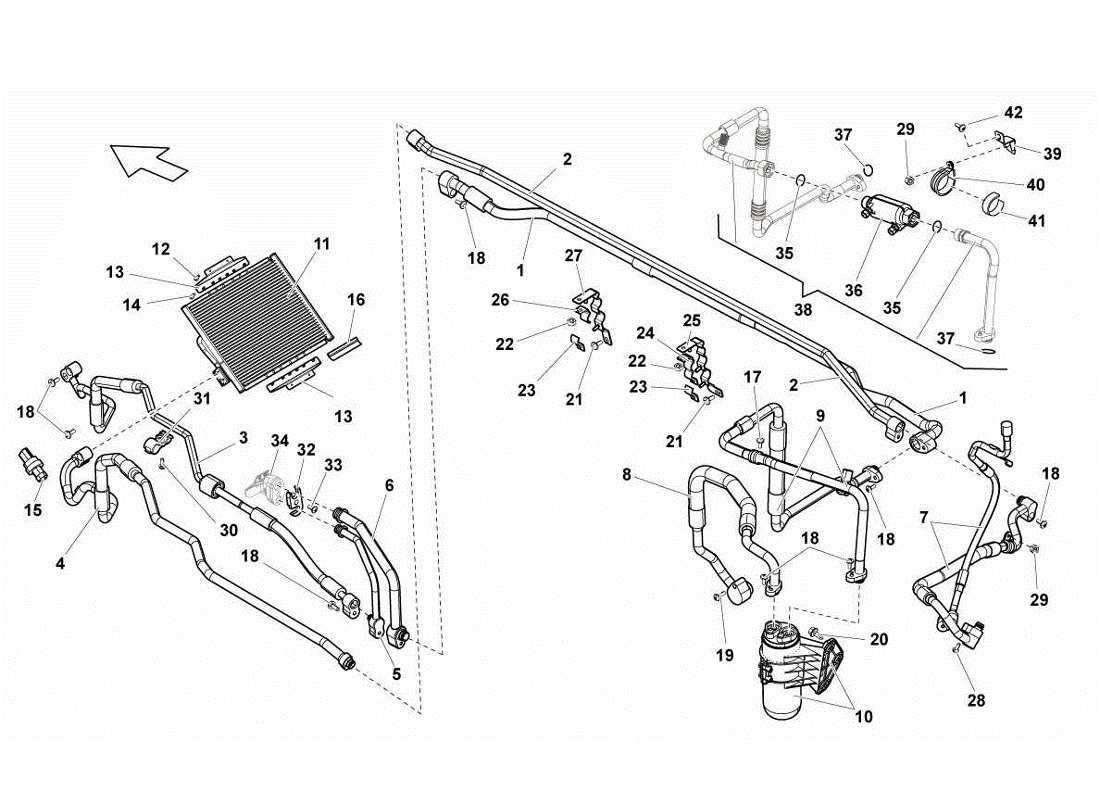 lamborghini gallardo lp560-4s update sistema de aire acondicionado diagrama de piezas