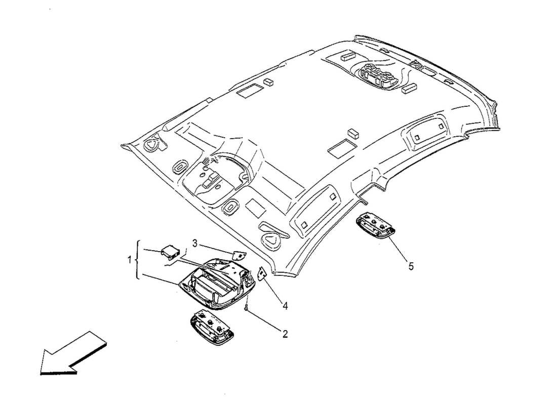 maserati qtp. v8 3.8 530bhp 2014 dispositivos internos del vehículo diagrama de piezas