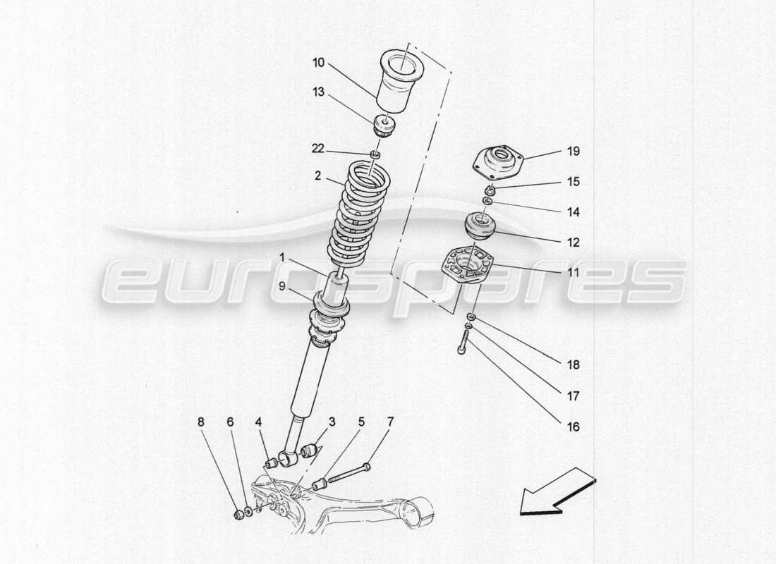 maserati granturismo special edition dispositivos amortiguadores delanteros diagrama de piezas