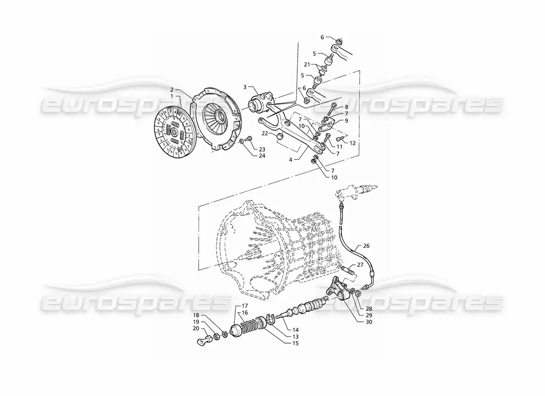 maserati qtp v8 (1998) embrague diagrama de piezas
